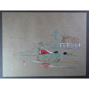 A Unique Work By Louis d'Escuray, Humorous Hunting And Fishing, Rev25des001 