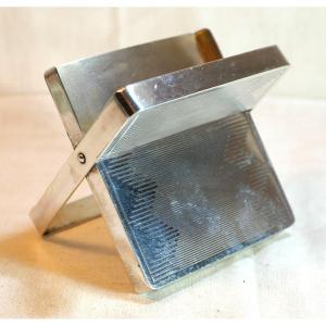 Art Deco Silver Cigarette Case With Vermeil Interior And Boar's Head, Weight 128g Sch24etu001