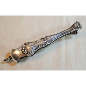 Silver Sugar Tongs, Minerva Style, 19th Century, Berthier, Weight 35.5 Grams, Sch24pin001