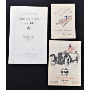 Berliet - Unic - Zedel Advertising Plates From The First World War Period