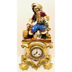 Paris Porcelain Clock Circa 1830 In The Style Of Jacob Petit