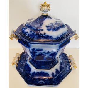19th Century Longport Staffordshire Porcelain Tjj Mayer And Co. Tureen