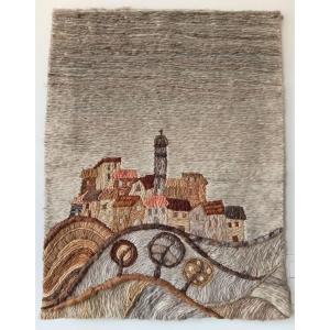 Vintage 1970s Wool Wall Tapestry