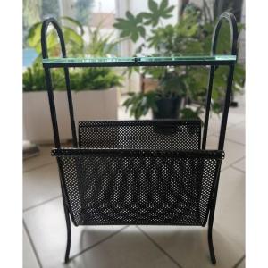 1950s Metal Magazine Rack Attributed To Mathieu Mategot