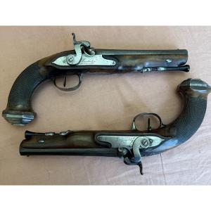 Pair Of Flintlock Pistols 