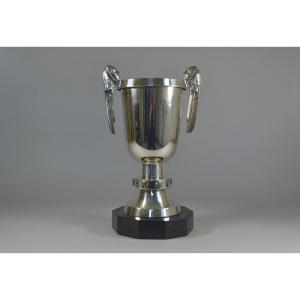 Stunning Silver Plated Modernist Trophy. 1930.
