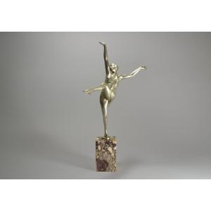 1925 Pierre Laurel (le Faguays) Art Deco Bronze Dancer Pierre Laurel (pierre Le Faguays 1892-19