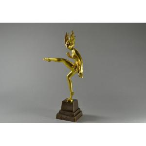 Laurel (pierre Le Faguays) Gilded Bronze Art Deco Dancer. Pierre Le Faguays (1892-1962)