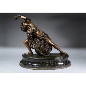C. Colinet. “dance Of Carthage” Impressive Bronze Sculpture. Circa 1920.