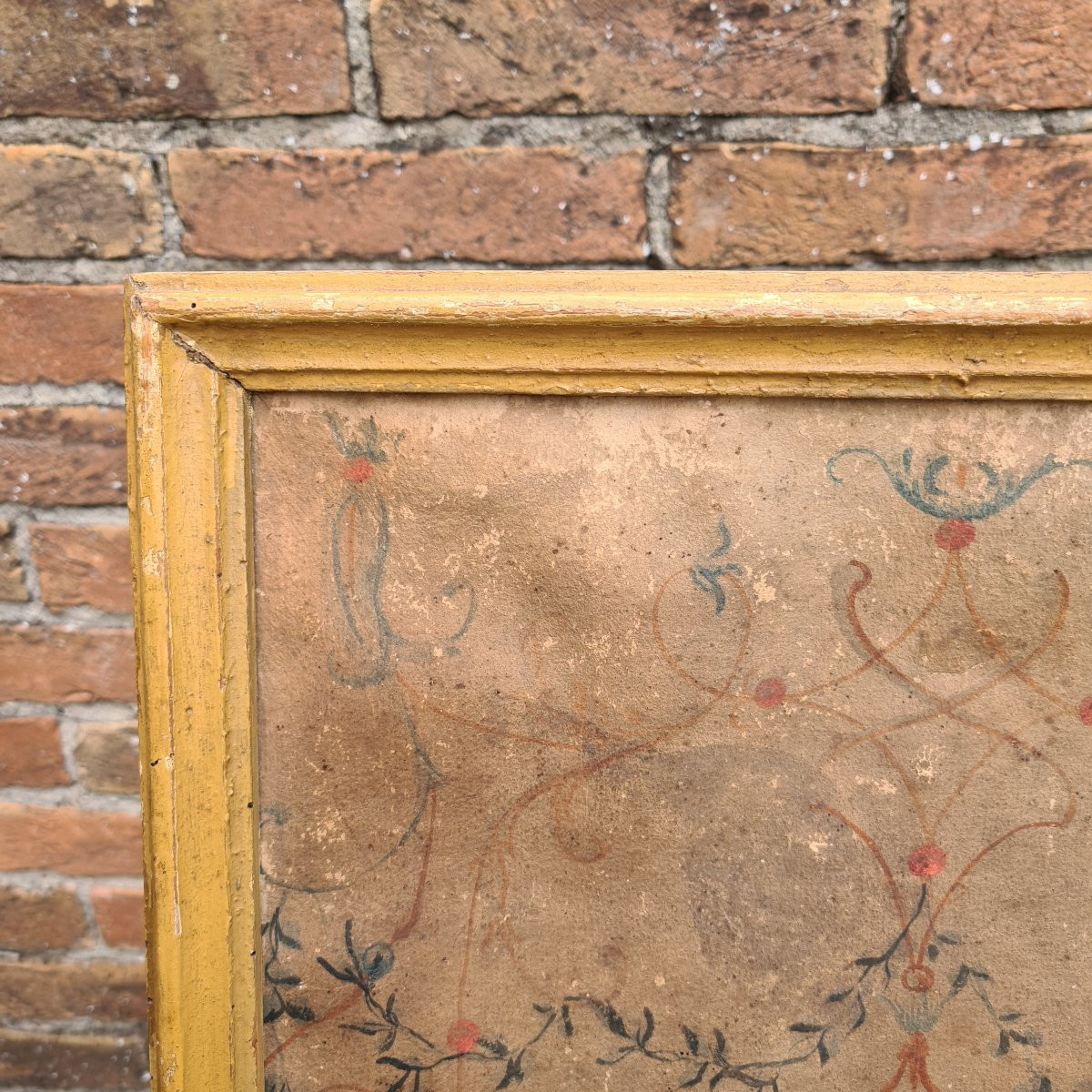 Antica coppia di pannelli dipinti a cineserie-photo-3