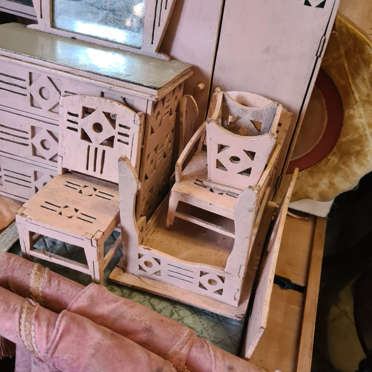 Mobili in legno per casa delle bambole. Art Déco-photo-2