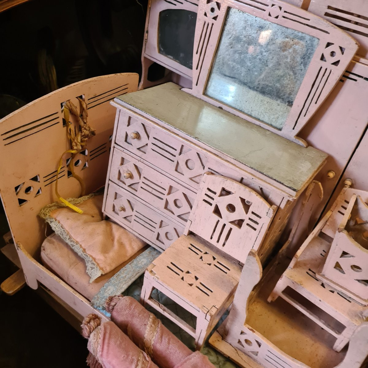 Mobili in legno per casa delle bambole. Art Déco-photo-3