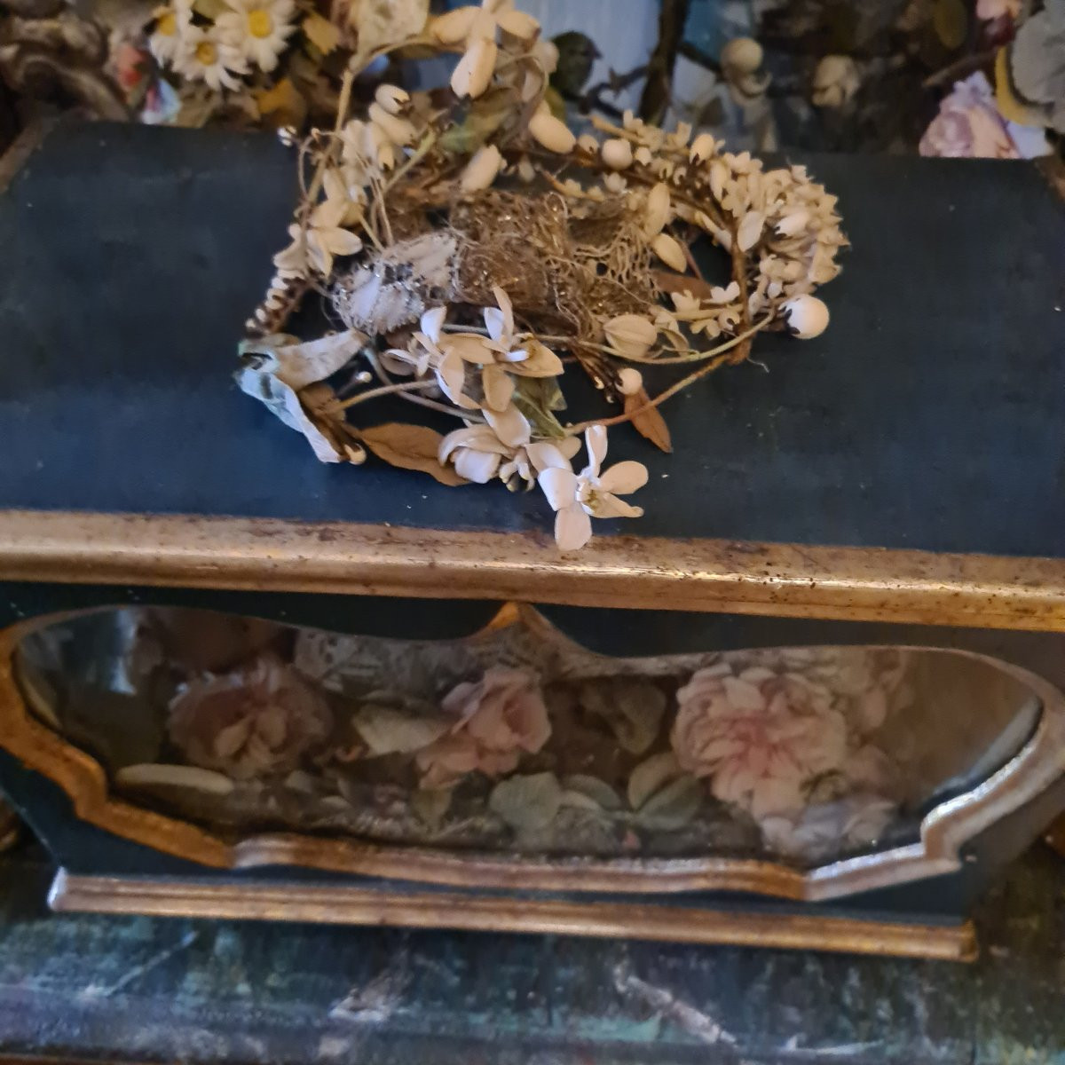 Antica teca con bambino Gesu di cera-photo-4