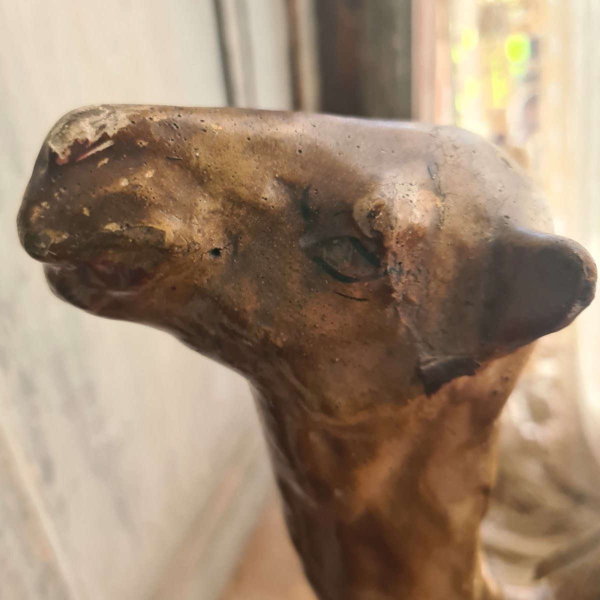 Antico giocattolo camello in carta pesta-photo-4