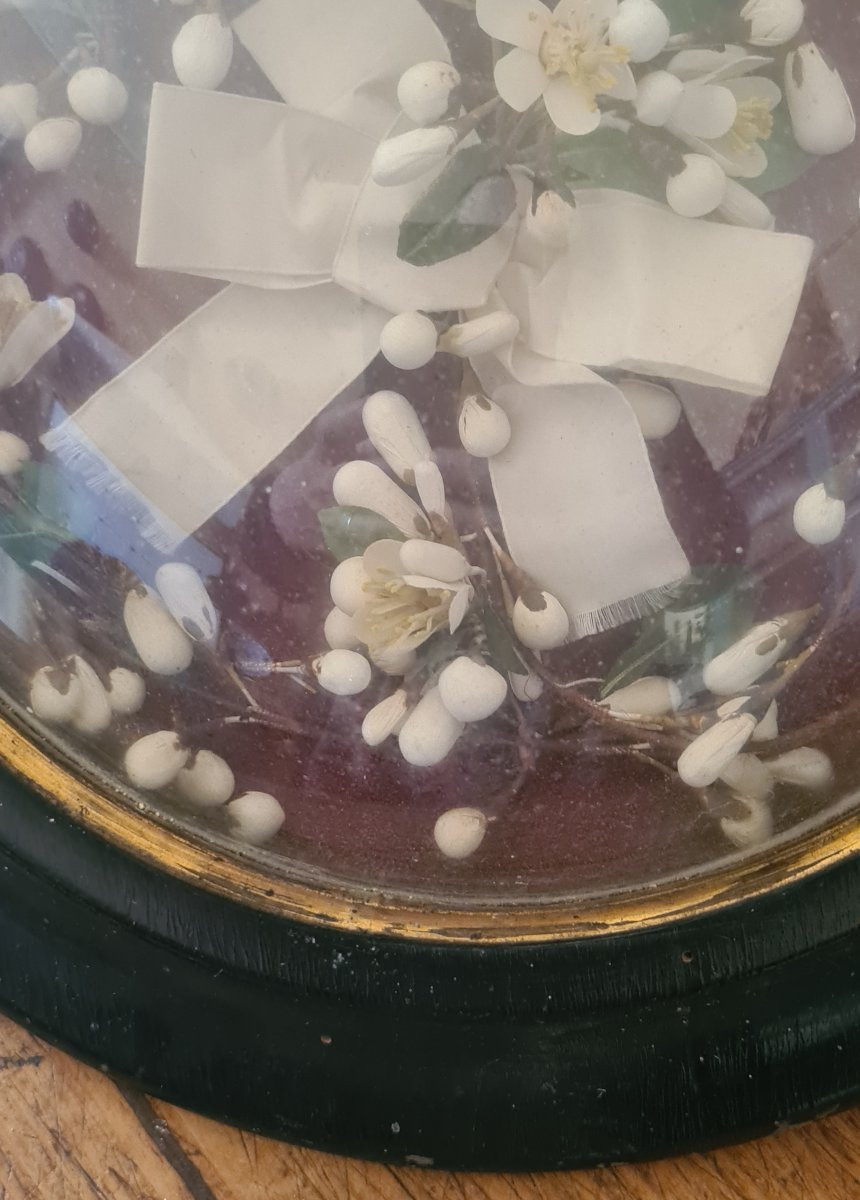 Quadro Napoleone III con fiori di cera-photo-2