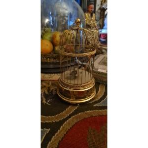 Automa gabbia con uccello  Reuge