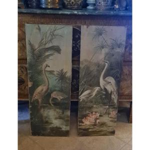 Coppia di quadri decorativi inizio 900