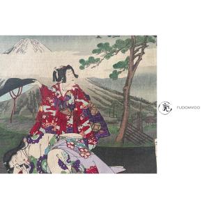 Print Frere Soga Courtesan Mount Fuji