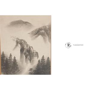 Kakemono Landscape Village Painting Japan