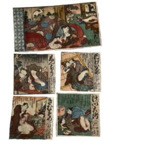 Japanese Erotic Shunga Ukiyoe Print Japan