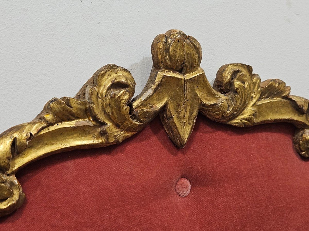 Testata di letto realizzata con fregio dorato del XVIII Sec.-photo-3