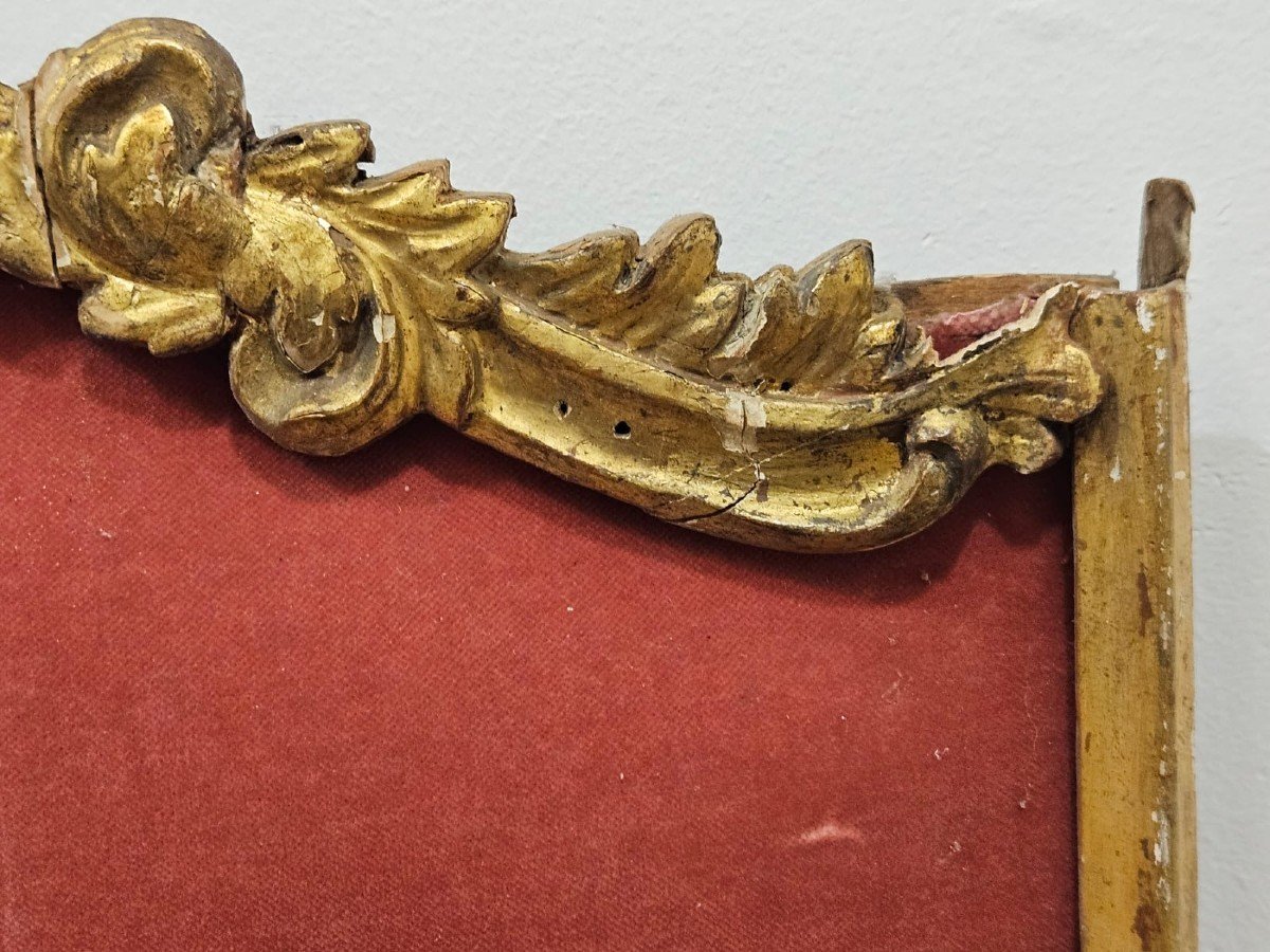 Testata di letto realizzata con fregio dorato del XVIII Sec.-photo-5