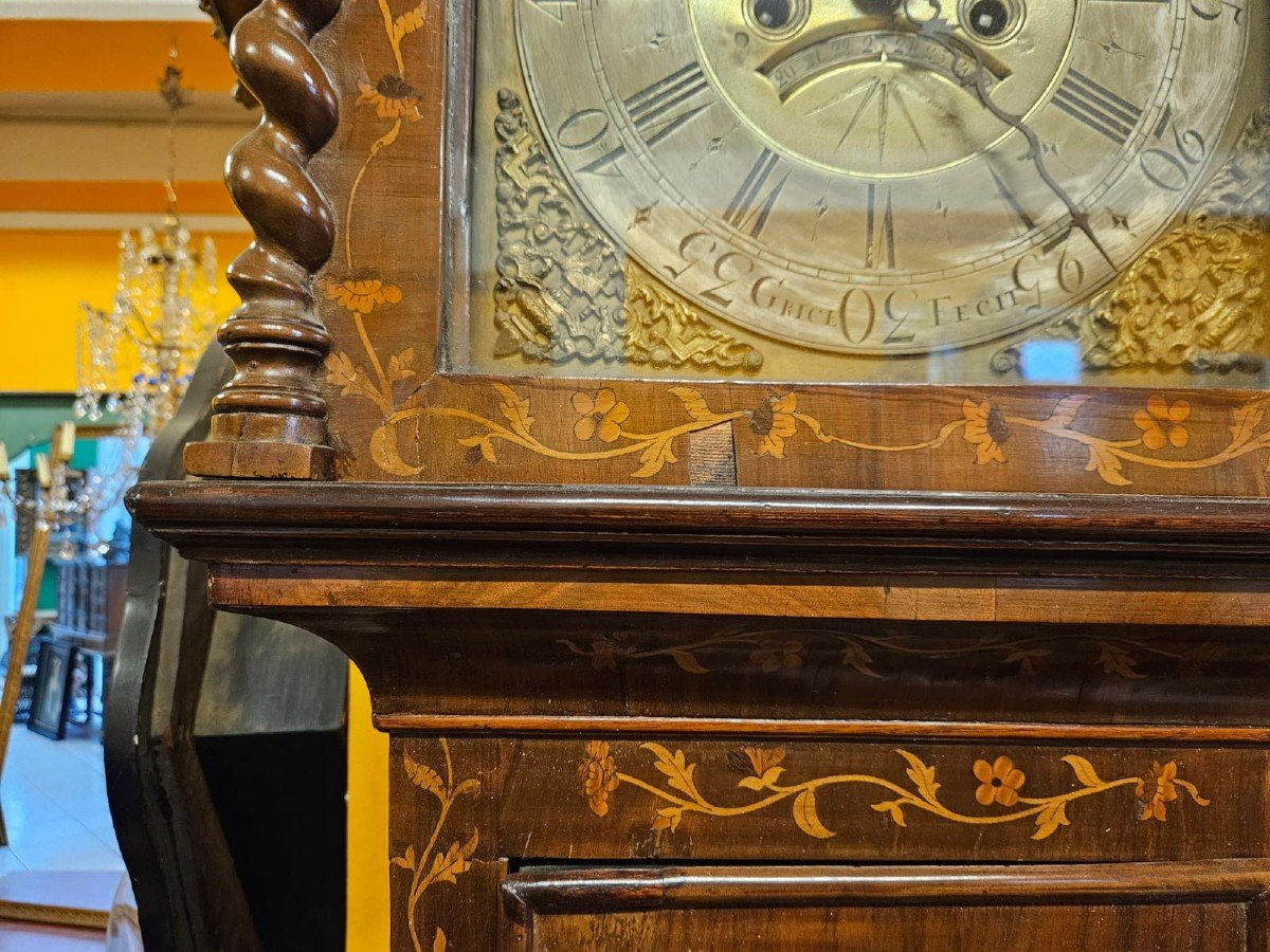 Orologio a pendola Olandese intarsiato - Primi anni XIX Sec.-photo-2