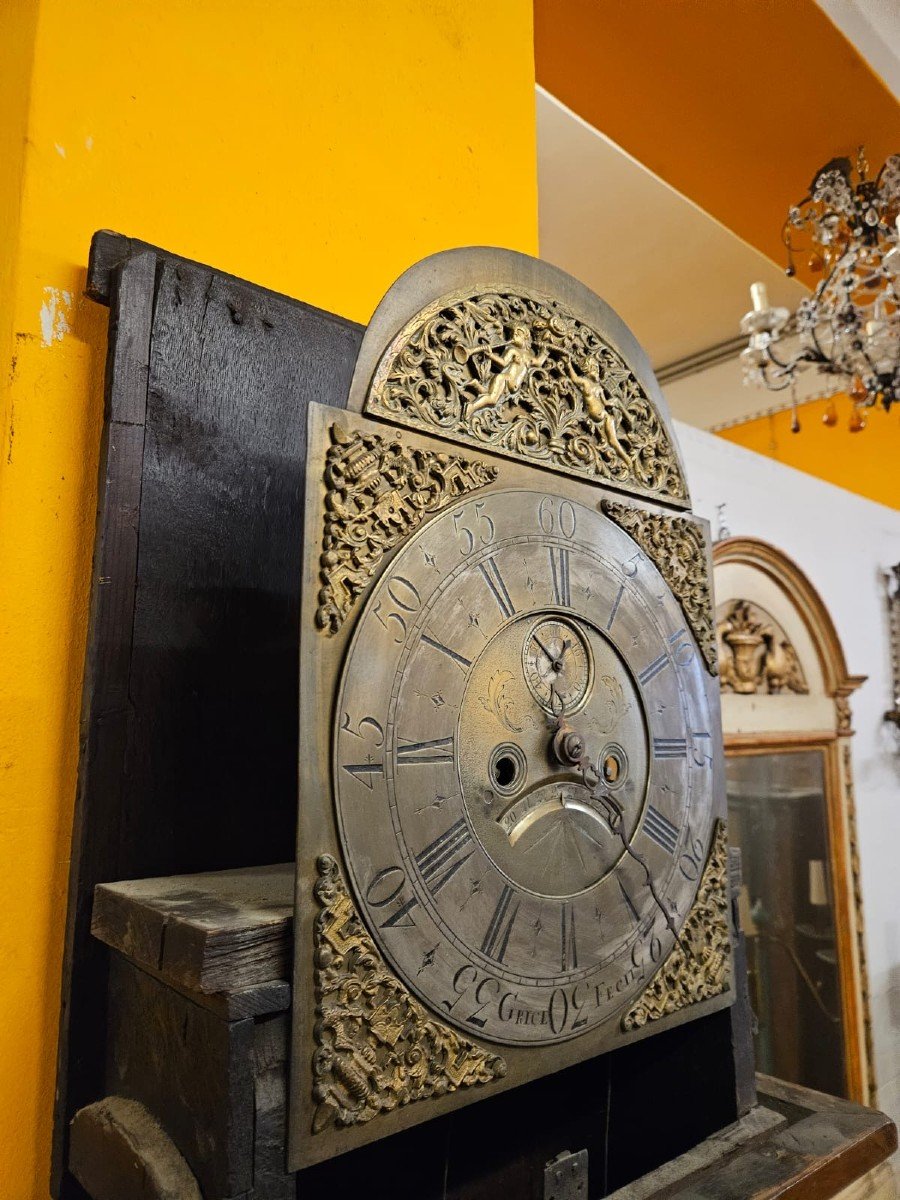 Orologio a pendola Olandese intarsiato - Primi anni XIX Sec.-photo-6