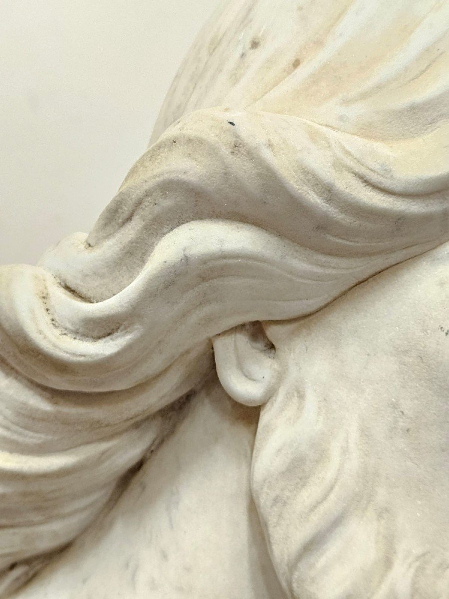 Scultura Cristo in marmo bianco statuario di Carrara-photo-8