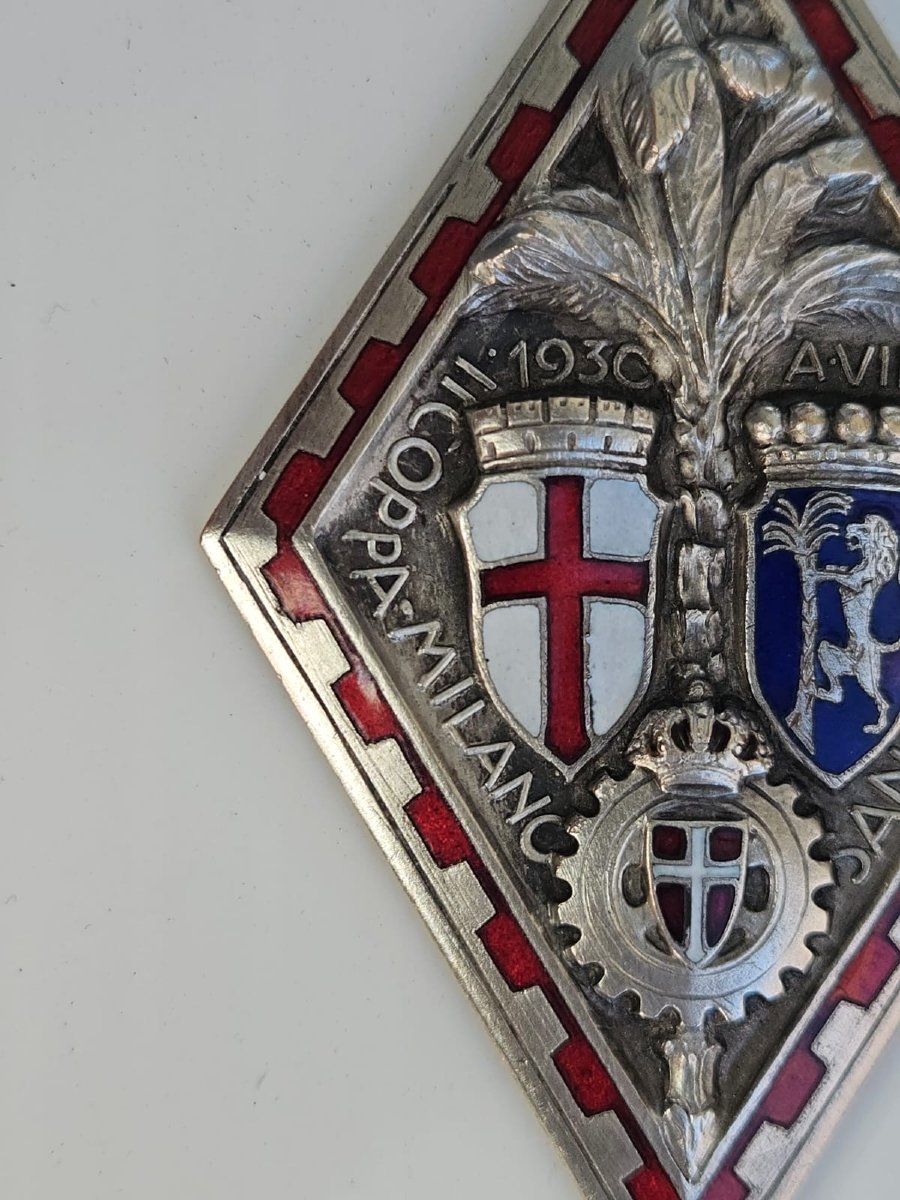 Placca smaltata originale "Coppa Milano Sanremo 1930"-photo-4
