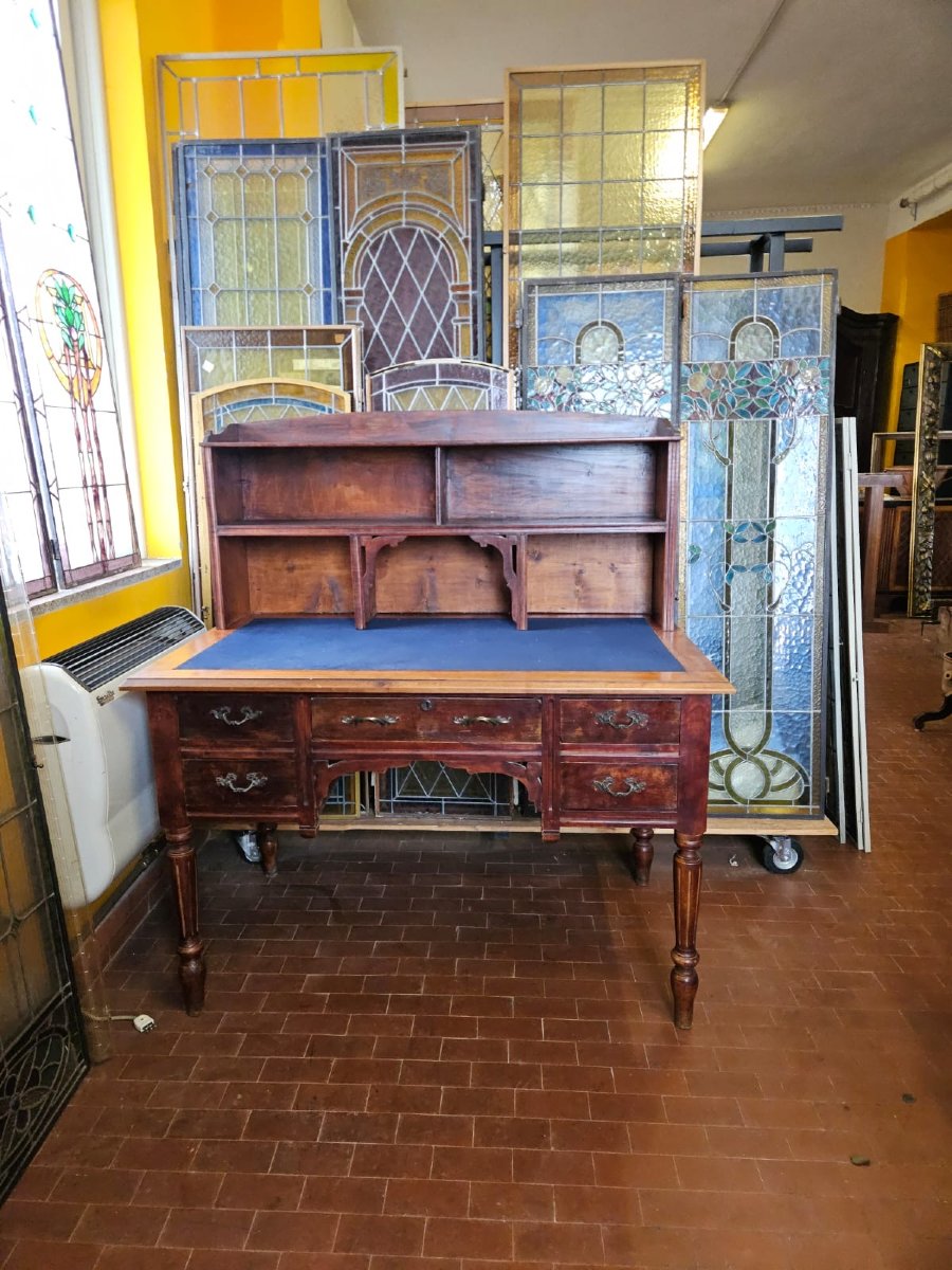 Scrivania con alzata - fine XIX Sec.-photo-3