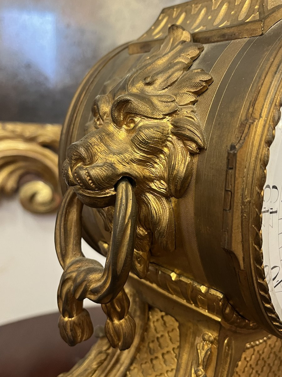 Orologio in bronzo dorato - Seconda metà XIX Sec.-photo-4