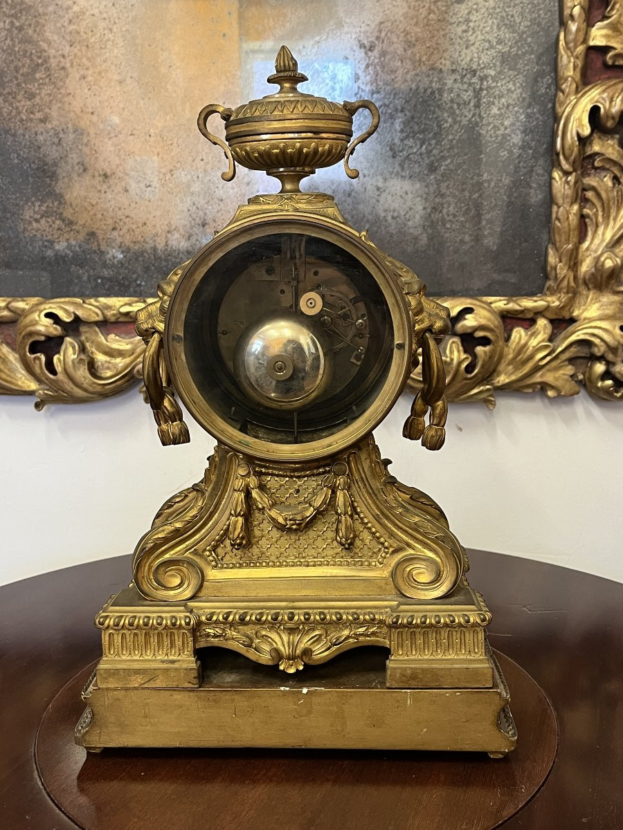 Orologio in bronzo dorato - Seconda metà XIX Sec.-photo-2