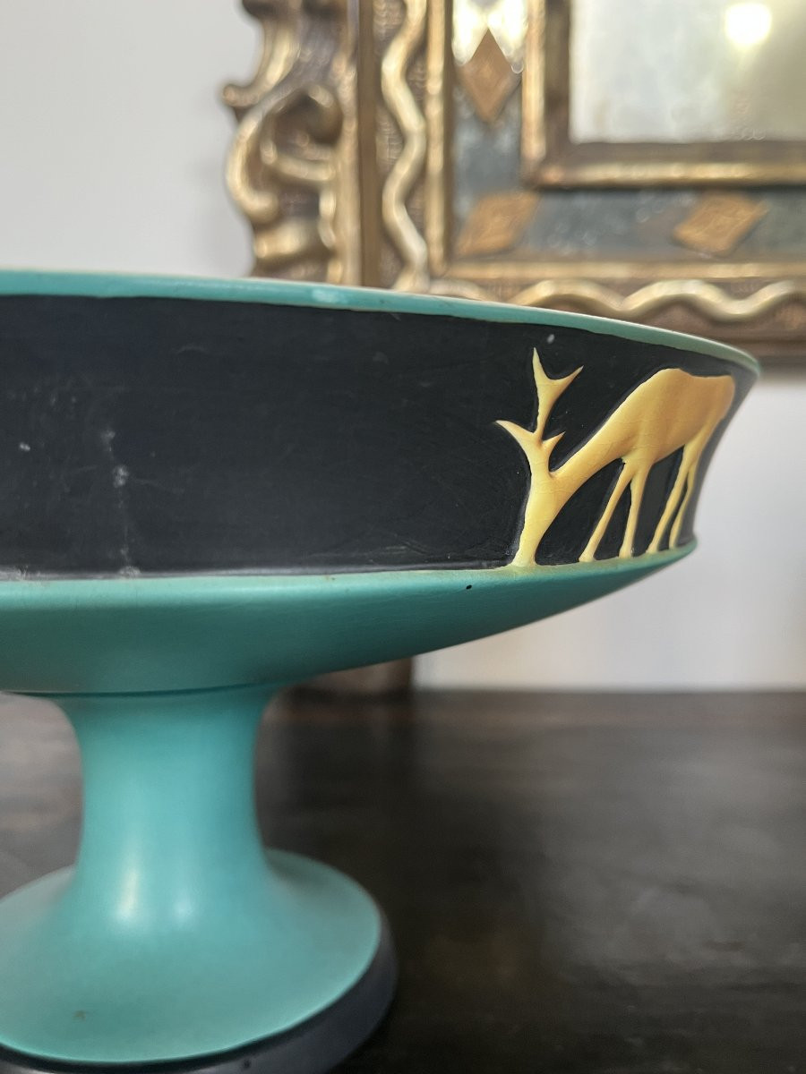 Alzata italiana in ceramica Art Déco – Vibi, anni ’30-photo-4