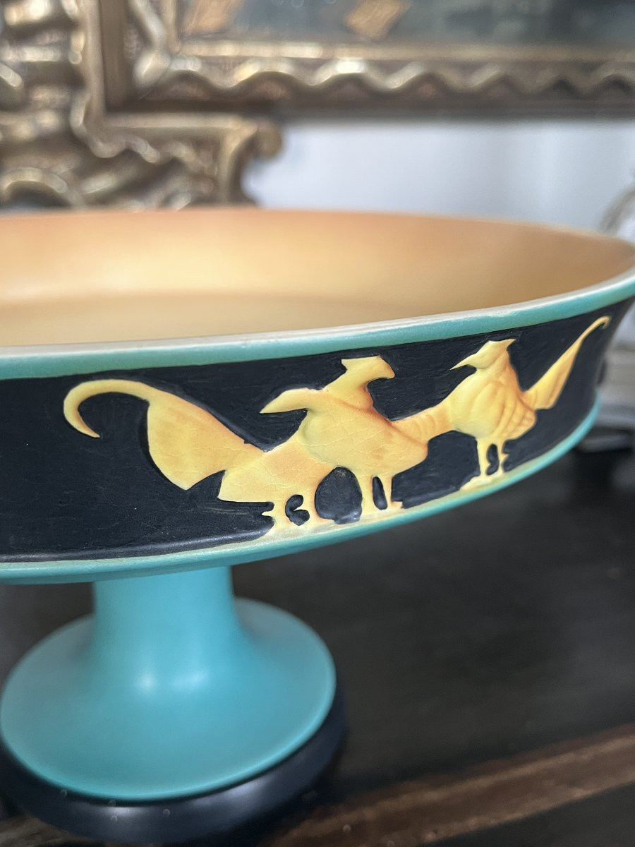 Alzata italiana in ceramica Art Déco – Vibi, anni ’30-photo-4