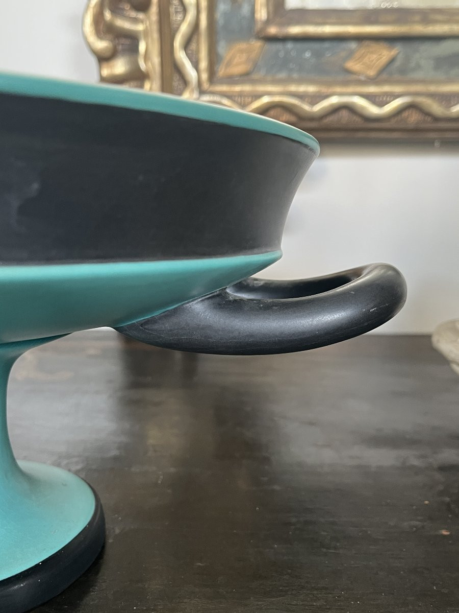Alzata italiana in ceramica Art Déco – Vibi, anni ’30-photo-5