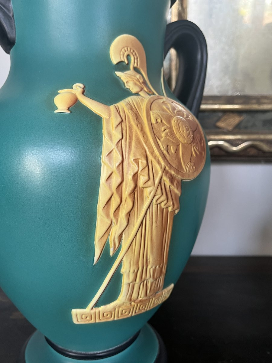 Vaso con coperchio in ceramica Art Déco – Vibi Torino, anni ’30-photo-6