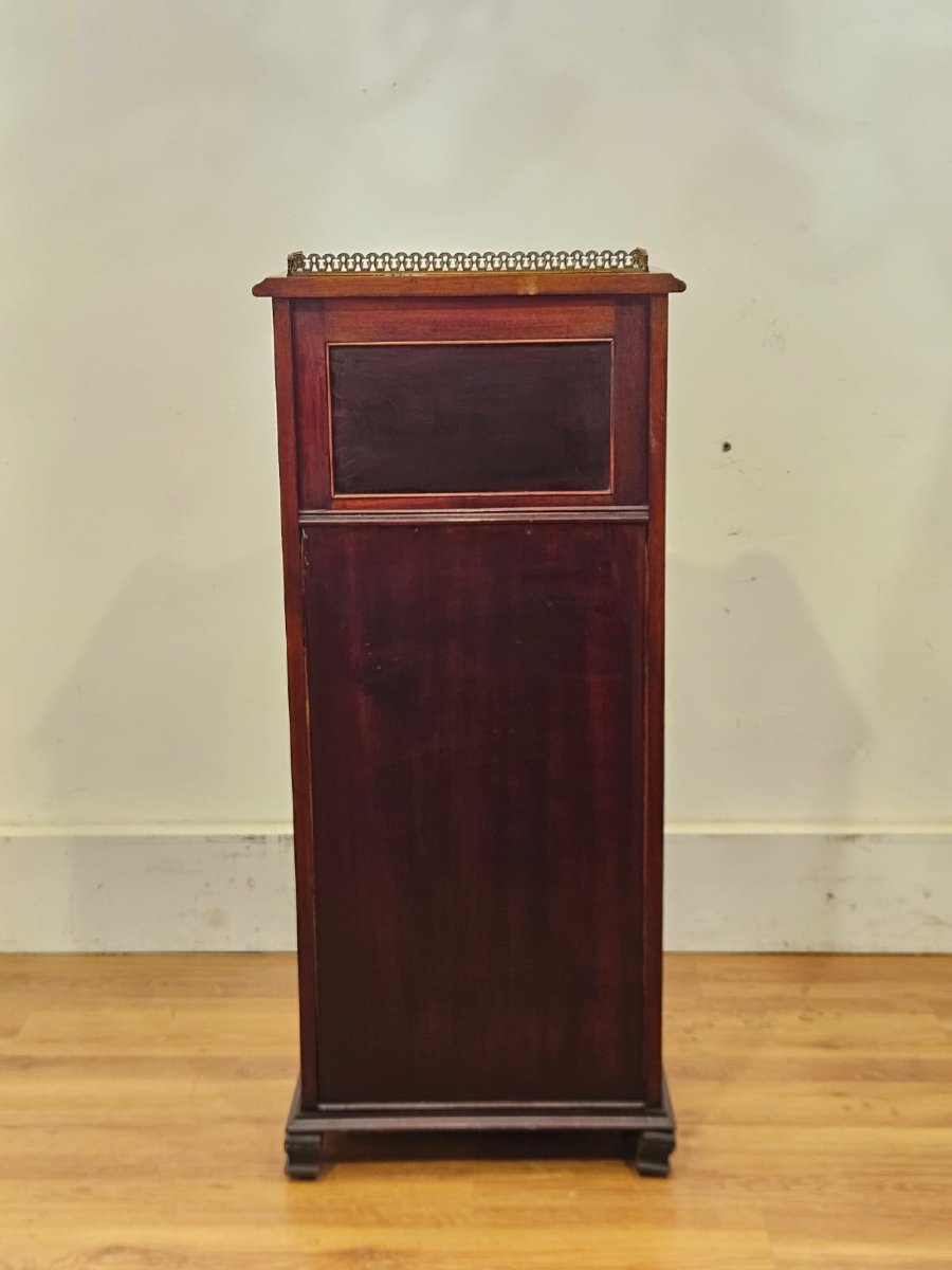 Music Cabinet Vittoriano in Massello di Mogano, XIX secolo-photo-4