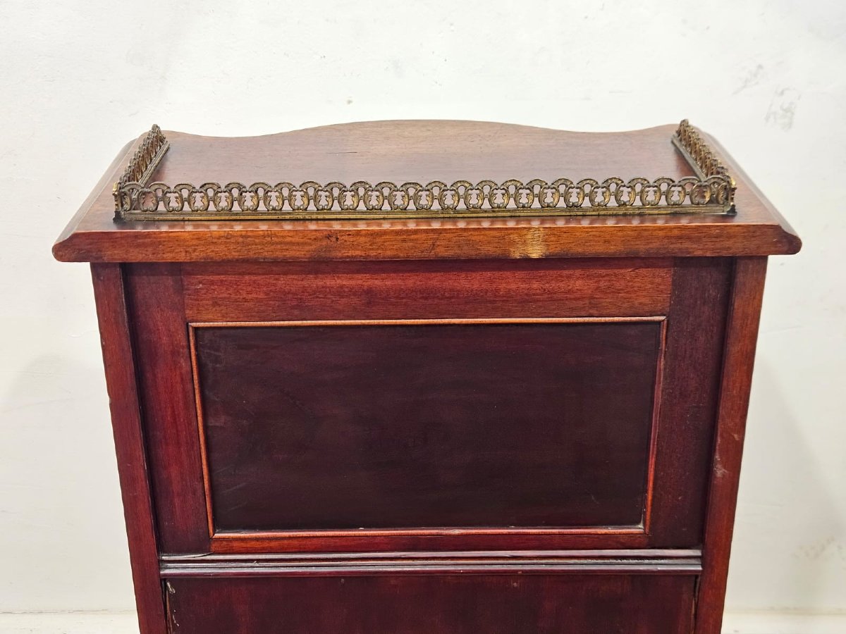 Music Cabinet Vittoriano in Massello di Mogano, XIX secolo-photo-2