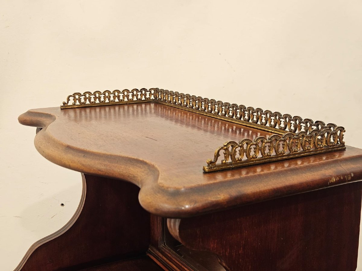 Music Cabinet Vittoriano in Massello di Mogano, XIX secolo-photo-7