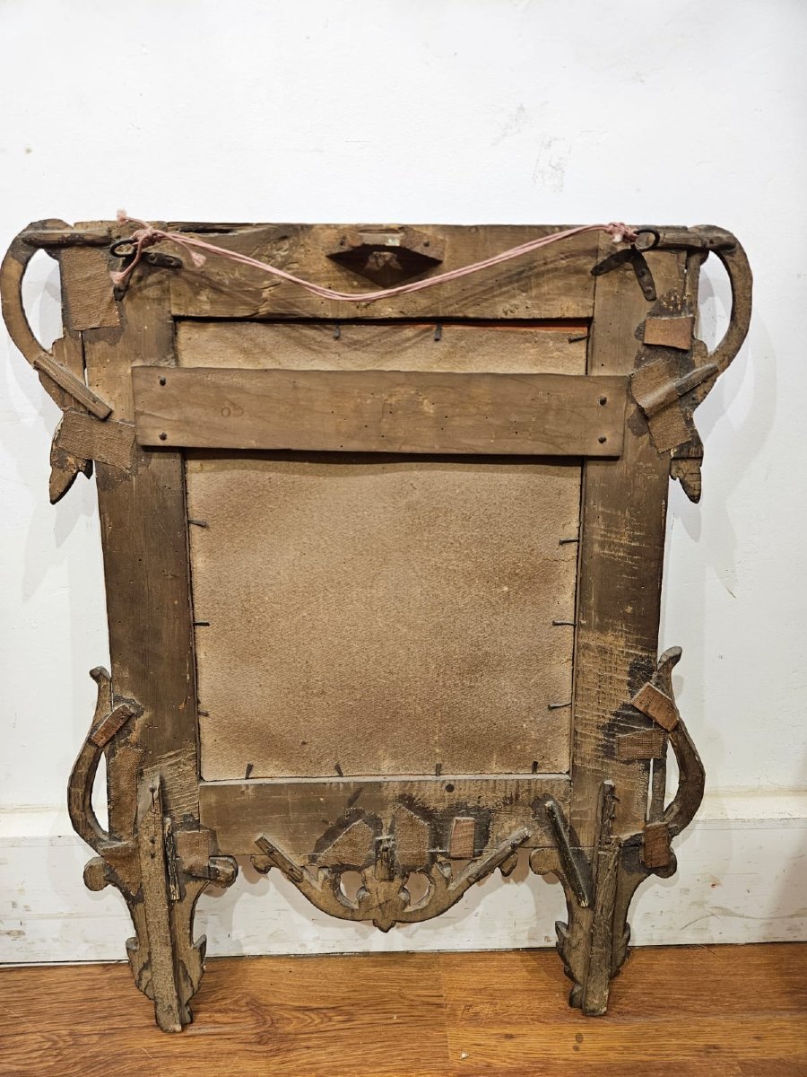 Specchiera Piemontese in Legno Dorato a Mecca, Fine XVIII Secolo-photo-2