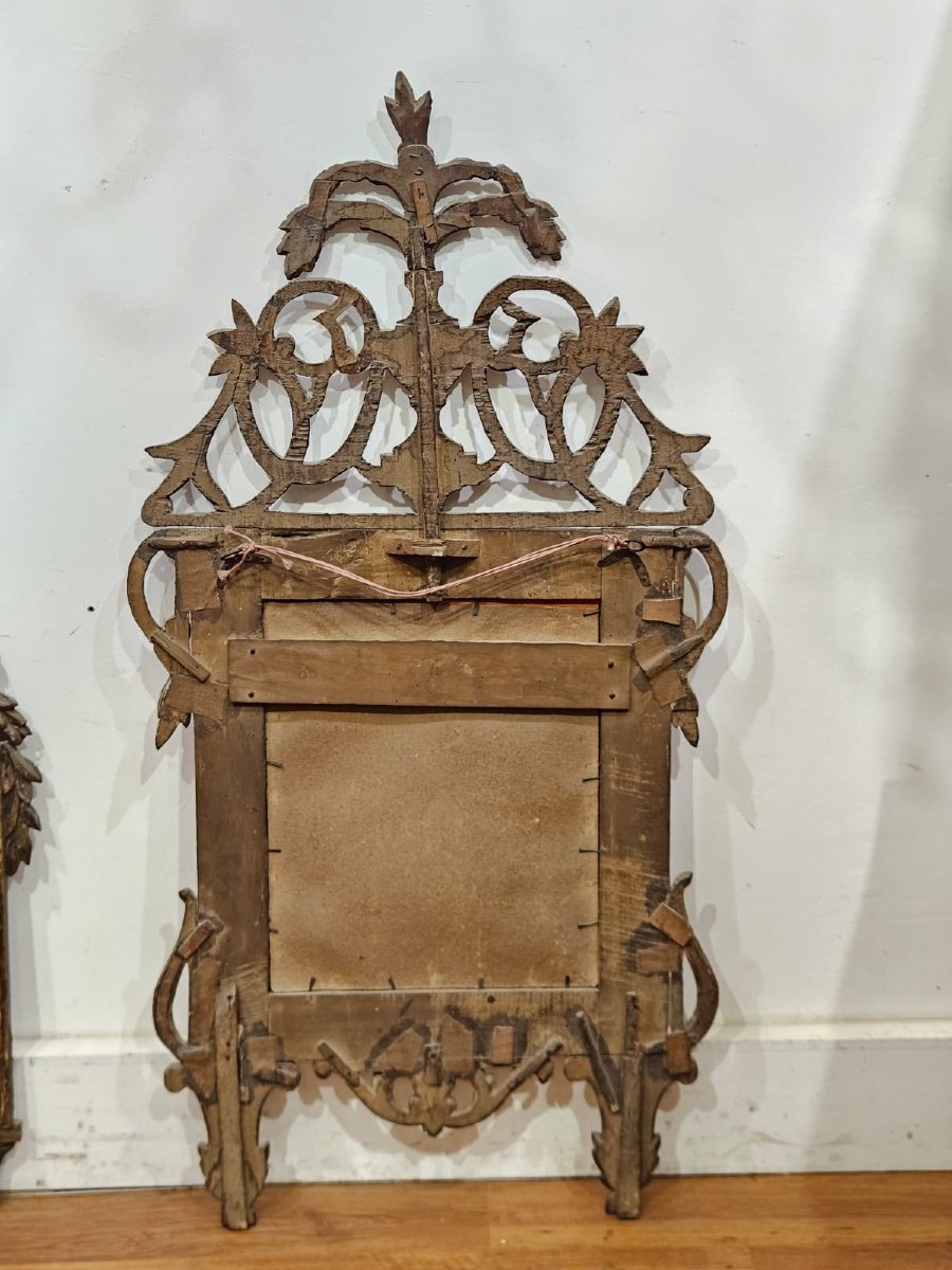 Specchiera Piemontese in Legno Dorato a Mecca, Fine XVIII Secolo-photo-4