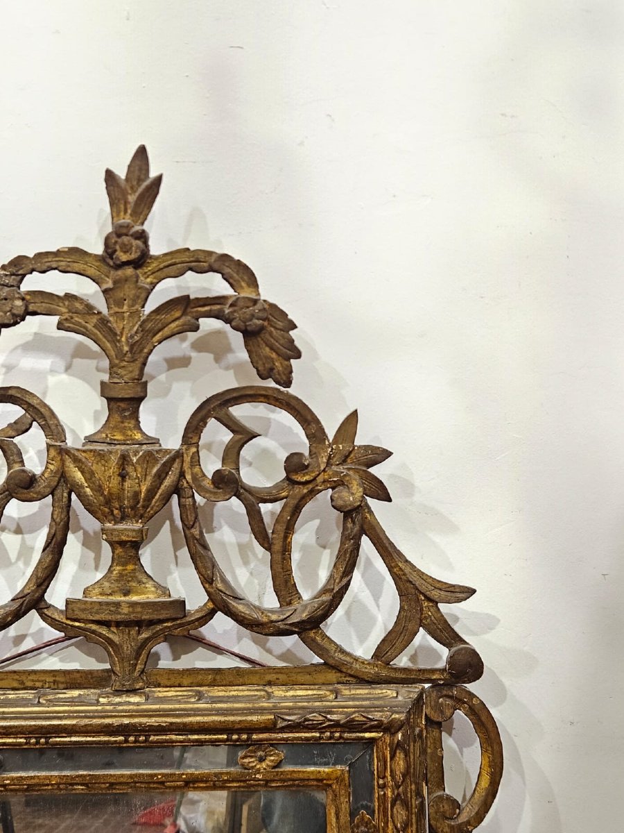 Specchiera Piemontese in Legno Dorato a Mecca, Fine XVIII Secolo-photo-1