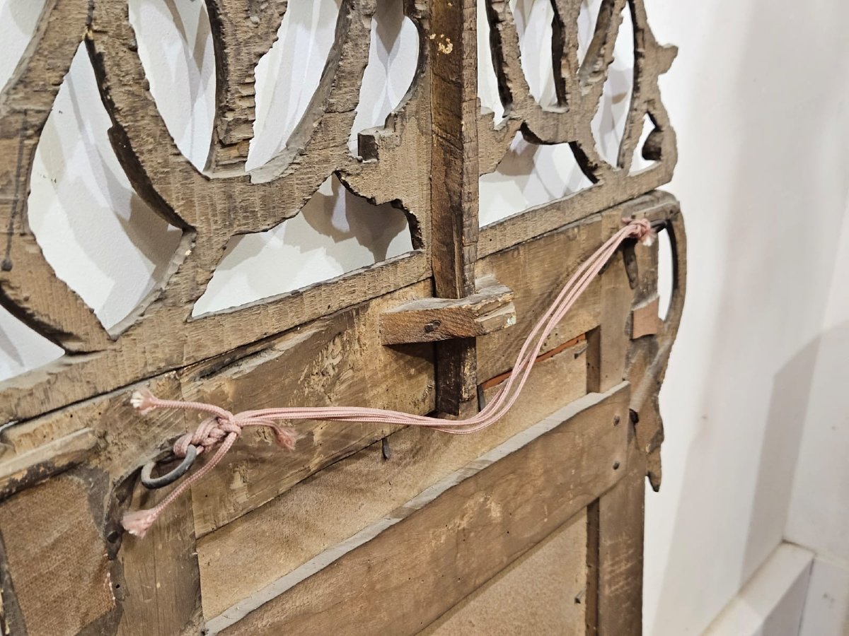 Specchiera Piemontese in Legno Dorato a Mecca, Fine XVIII Secolo-photo-4