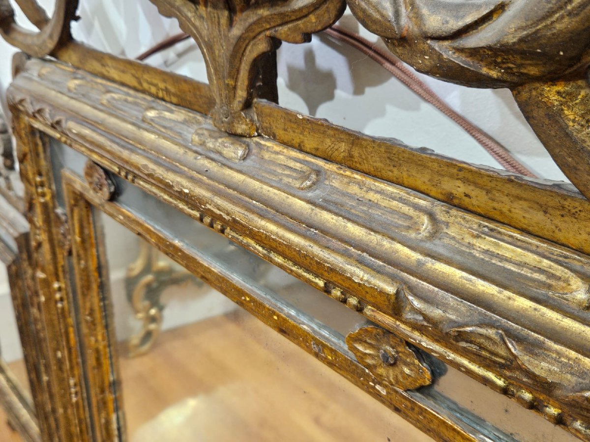 Specchiera Piemontese in Legno Dorato a Mecca, Fine XVIII Secolo-photo-5