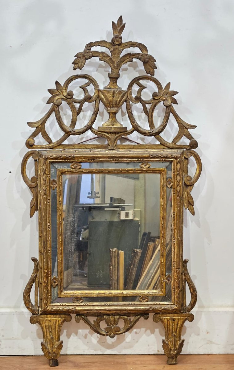 Specchiera Piemontese in Legno Dorato a Mecca, Fine XVIII Secolo-photo-6