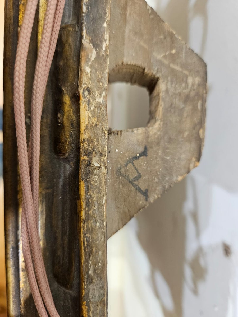 Specchiera Piemontese in Legno Dorato a Mecca, Fine XVIII Secolo-photo-7