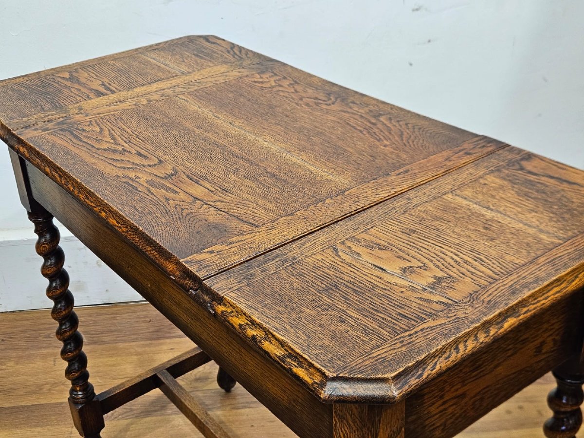 Raffinato scrittoio antico in rovere, risalente ai primi del XX secolo.-photo-2