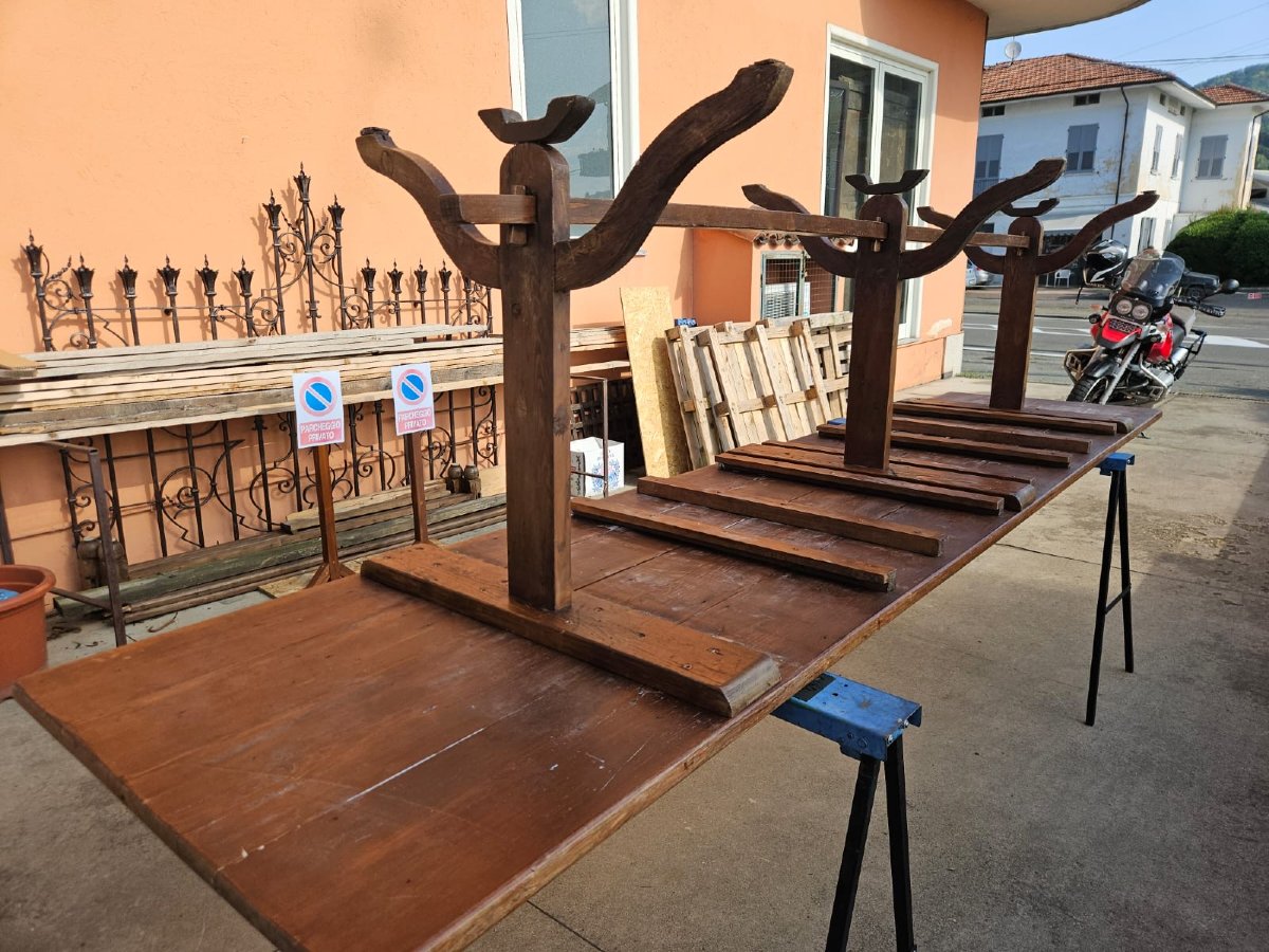 Grande tavolo in abete - fine XIX Sec.-photo-3