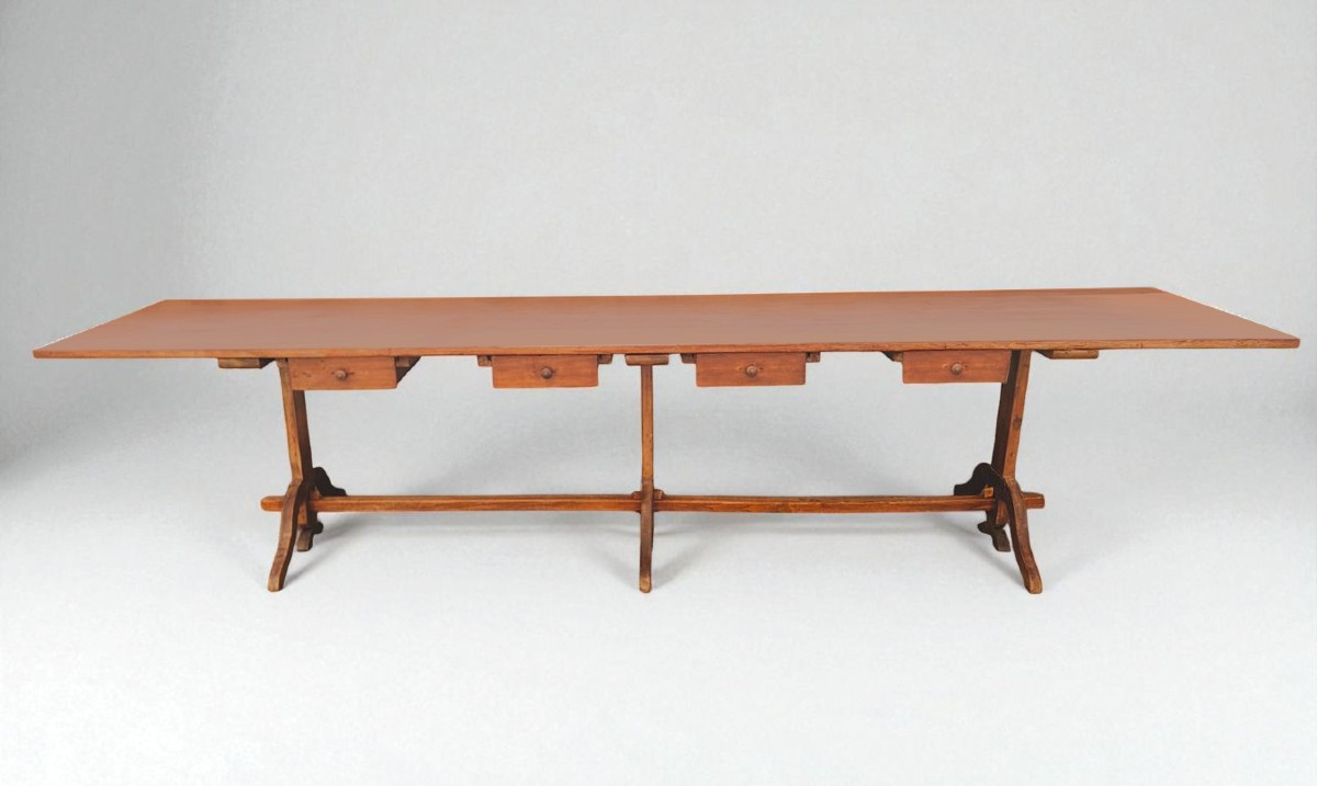 Grande tavolo in abete - fine XIX Sec.